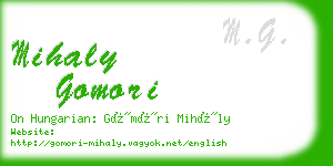 mihaly gomori business card