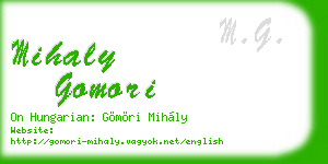 mihaly gomori business card